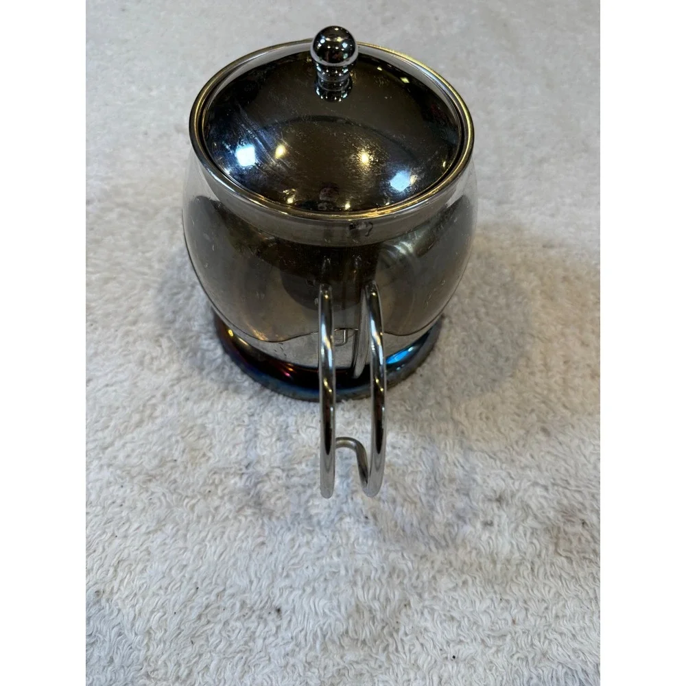 La Cafetiere Glass Teapot Stainless Steel Infuser Loose Leaf Tea Pot Silver